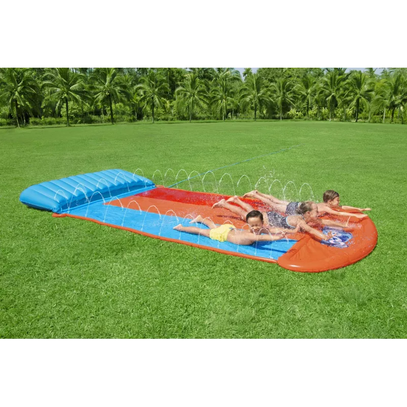 Bestway H2OGO! Escorrega triplo com rampa Tsunami Splash 4,88 m