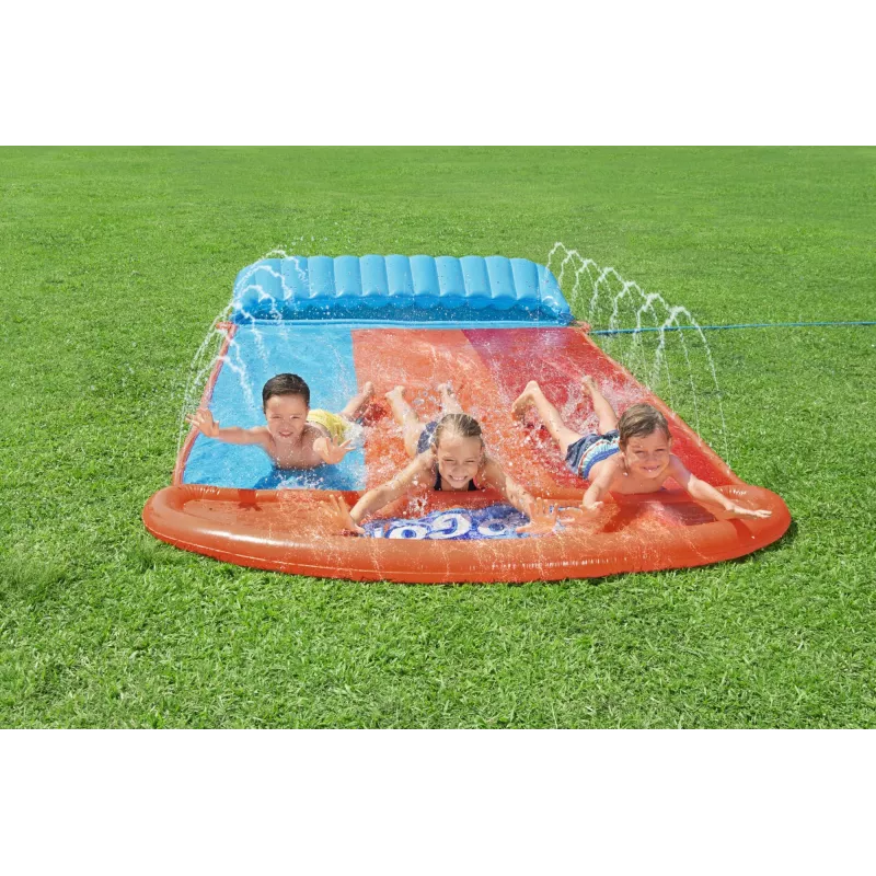 Bestway H2OGO! Escorrega triplo com rampa Tsunami Splash 4,88 m