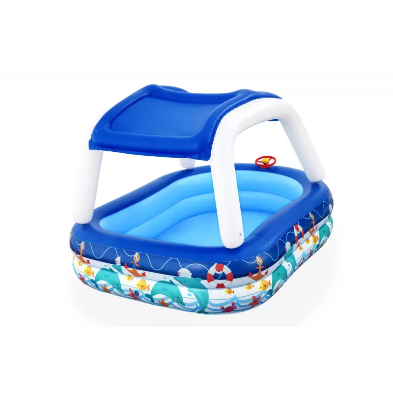 Bestway Sea Captain Piscina familiar insuflável com toldo UV Careful