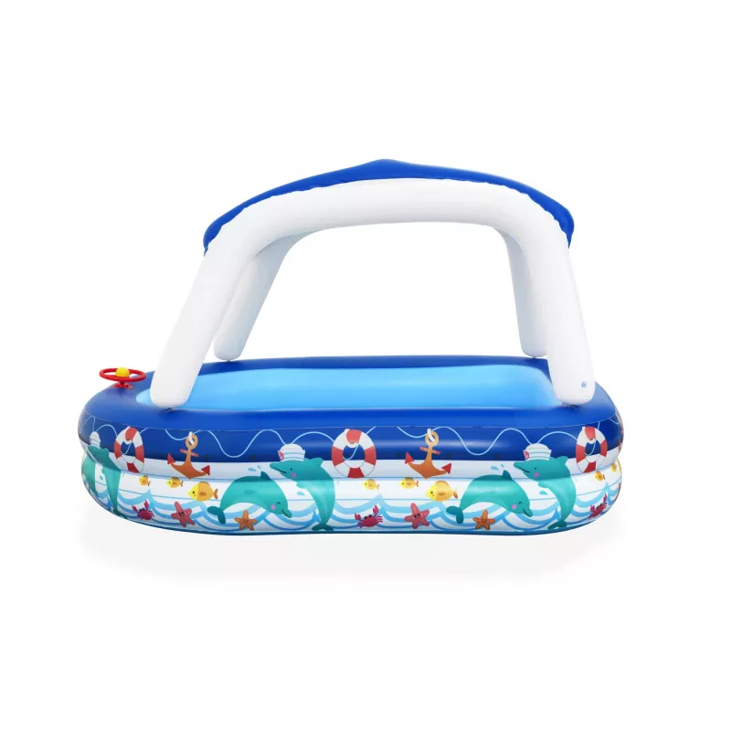 Bestway Sea Captain Piscina familiar insuflável com toldo UV Careful