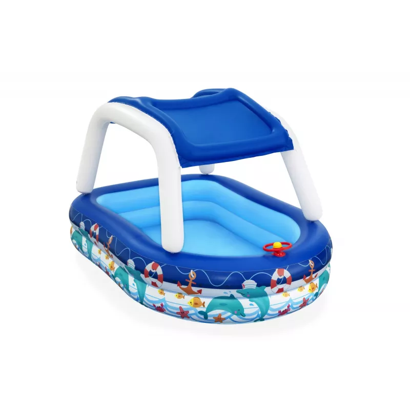 Bestway Sea Captain Piscina familiar insuflável com toldo UV Careful