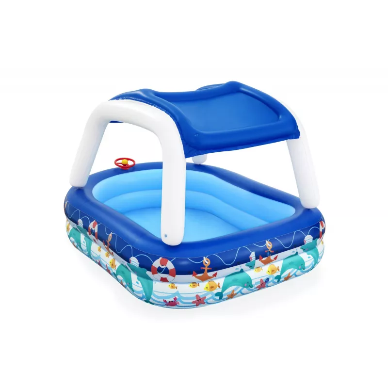 Bestway Sea Captain Piscina familiar insuflável com toldo UV Careful
