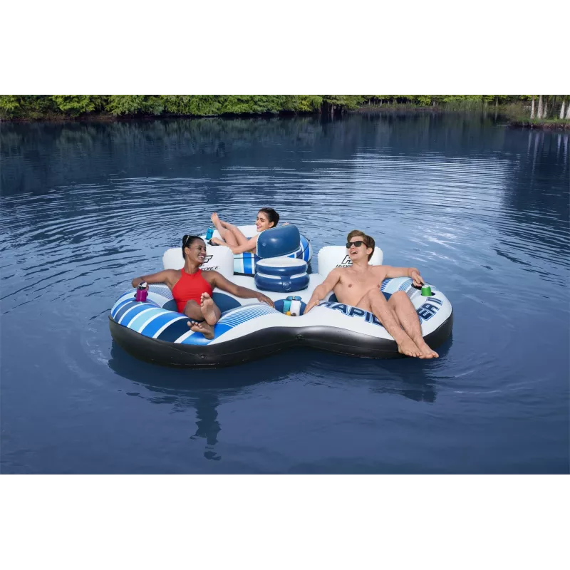 Bestway Hydro-Force Rapid Rider II Flutuador duplo para rio, Multicolor, Flutuador, Padrão, Rapaz/Rapariga, 180 kg, 2 pessoas