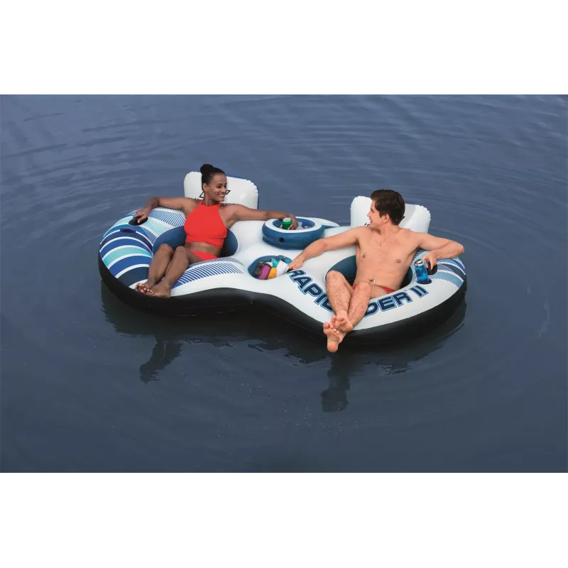Bestway Hydro-Force Rapid Rider II Flutuador duplo para rio, Multicolor, Flutuador, Padrão, Rapaz/Rapariga, 180 kg, 2 pessoas