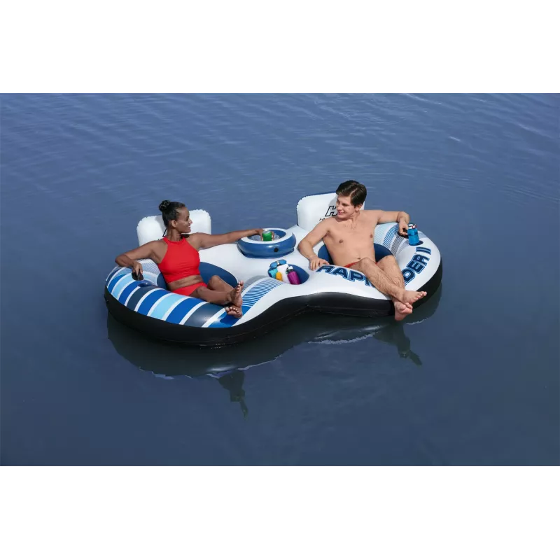 Bestway Hydro-Force Rapid Rider II Flutuador duplo para rio, Multicolor, Flutuador, Padrão, Rapaz/Rapariga, 180 kg, 2 pessoas