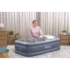 Bestway Tritech Colchão de ar Twin com bomba AC integrada e revestimento antimicrobiano 1,91 m x 97 cm x 51 cm