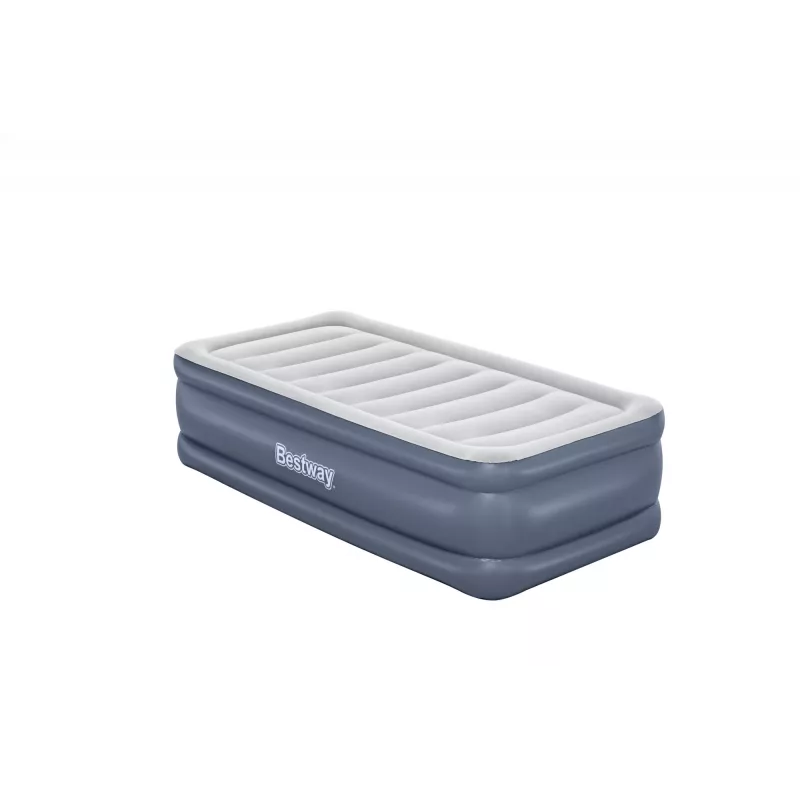 Bestway Tritech Colchão de ar Twin com bomba AC integrada e revestimento antimicrobiano 1,91 m x 97 cm x 51 cm