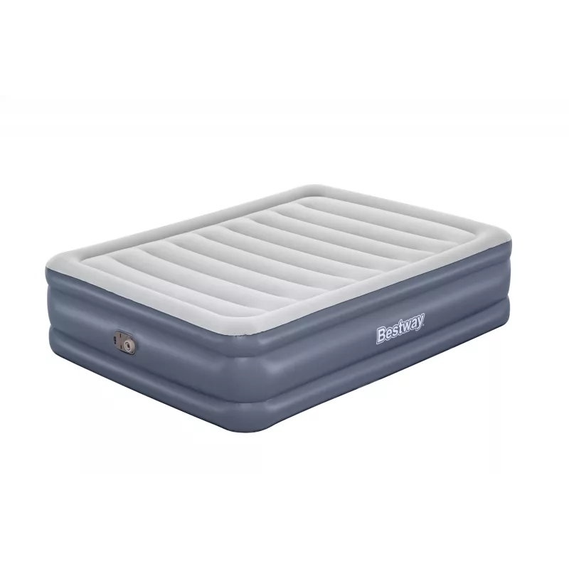 Bestway Tritech Colchão de ar Queen com bomba AC integrada e revestimento antimicrobiano 2,03 m x 1,52 m x 51 cm