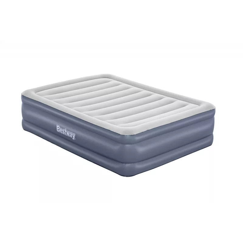 Bestway Tritech Colchão de ar Queen com bomba AC integrada e revestimento antimicrobiano 2,03 m x 1,52 m x 51 cm