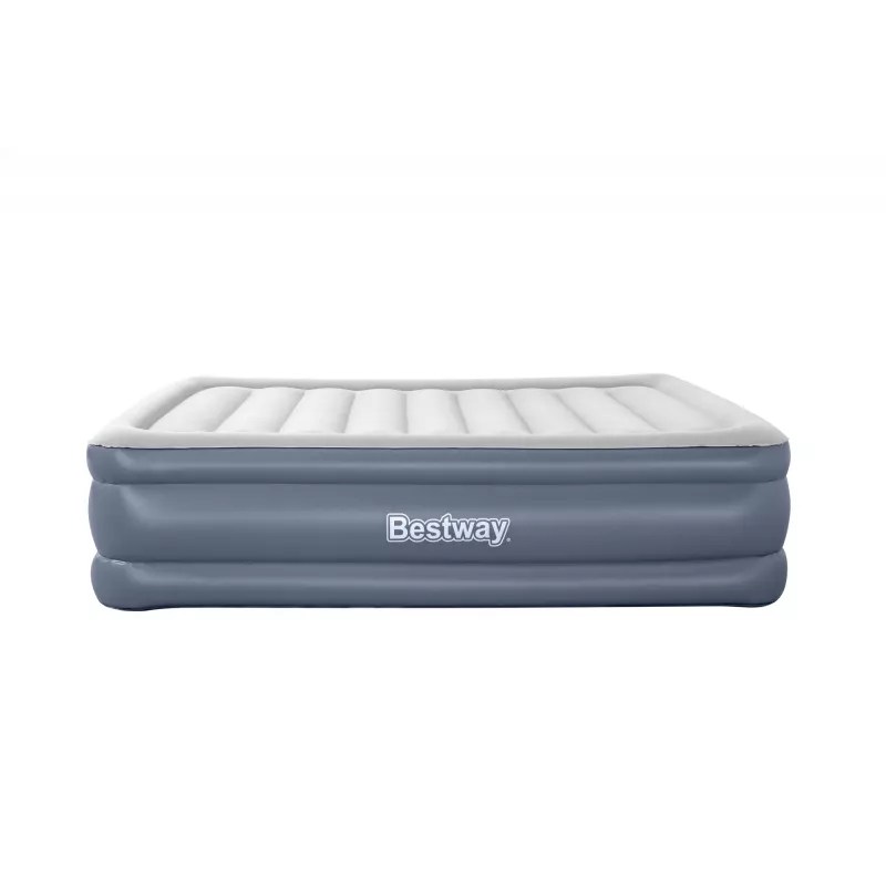 Bestway Tritech Colchão de ar Queen com bomba AC integrada e revestimento antimicrobiano 2,03 m x 1,52 m x 51 cm