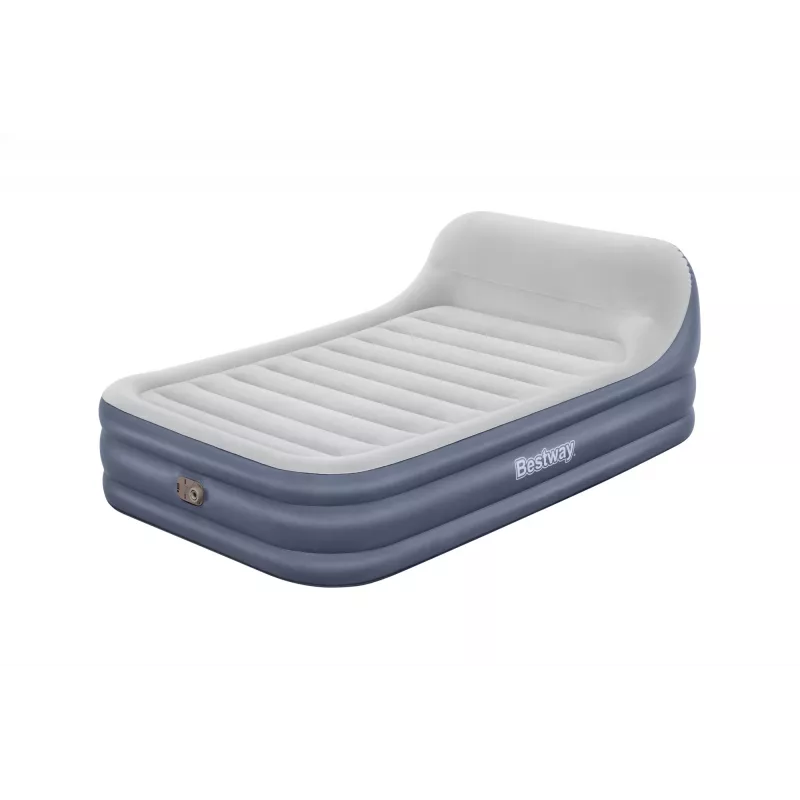 Bestway Tritech SleekFlow Colchão de ar com encosto Queen com bomba AC integrada e revestimento antimicrobiano 2,26 m x 1,52 m x 84 cm