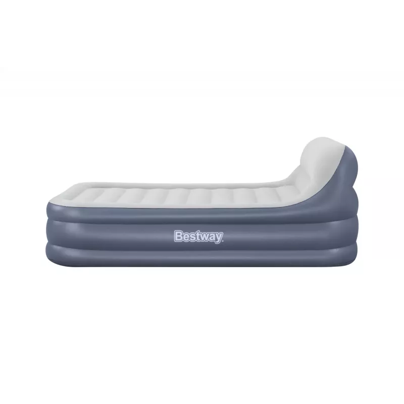 Bestway Tritech SleekFlow Colchão de ar com encosto Queen com bomba AC integrada e revestimento antimicrobiano 2,26 m x 1,52 m x 84 cm