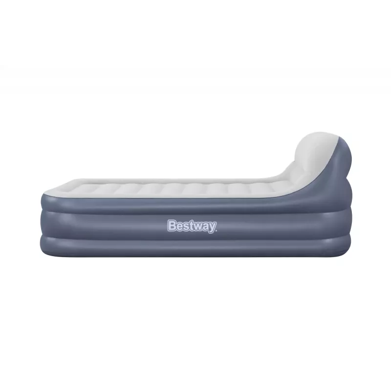 Bestway Tritech SleekFlow Colchão de ar com encosto Queen com bomba AC integrada e revestimento antimicrobiano 2,26 m x 1,52 m x 84 cm