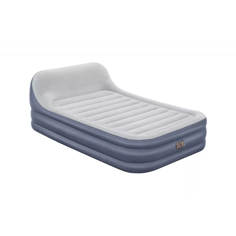 Bestway Tritech SleekFlow Colchão de ar com encosto Queen com bomba AC integrada e revestimento antimicrobiano 2,26 m x 1,52 m x 84 cm