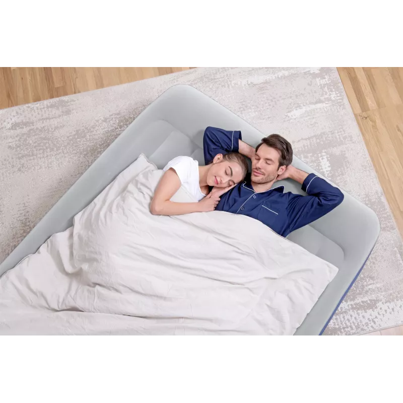 Bestway Tritech Cama de ar Queen com bomba AC integrada e revestimento antimicrobiano 2,03 m x 1,52 m x 46 cm