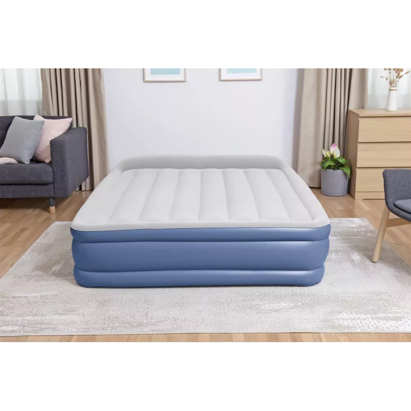 Bestway Tritech Cama de ar Queen com bomba AC integrada e revestimento antimicrobiano 2,03 m x 1,52 m x 46 cm