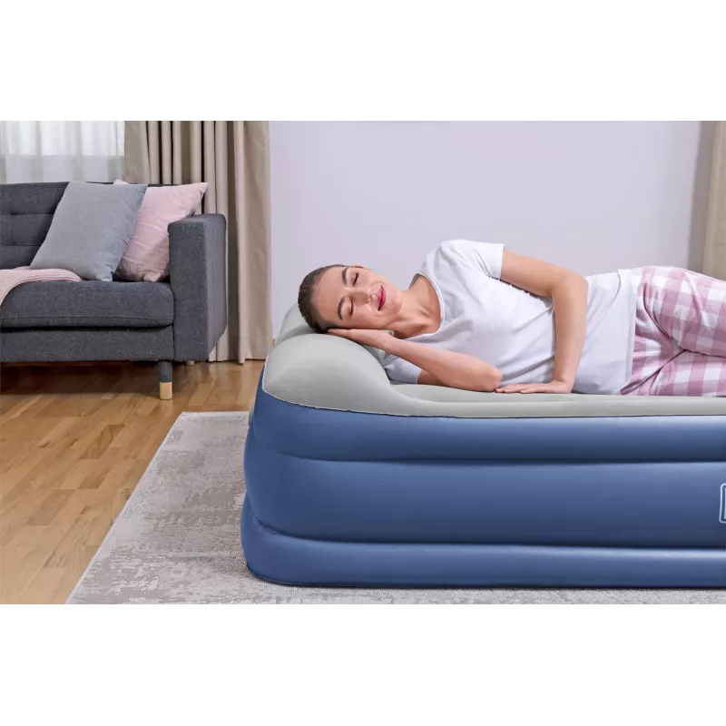 Bestway Tritech Cama de ar Queen com bomba AC integrada e revestimento antimicrobiano 2,03 m x 1,52 m x 46 cm