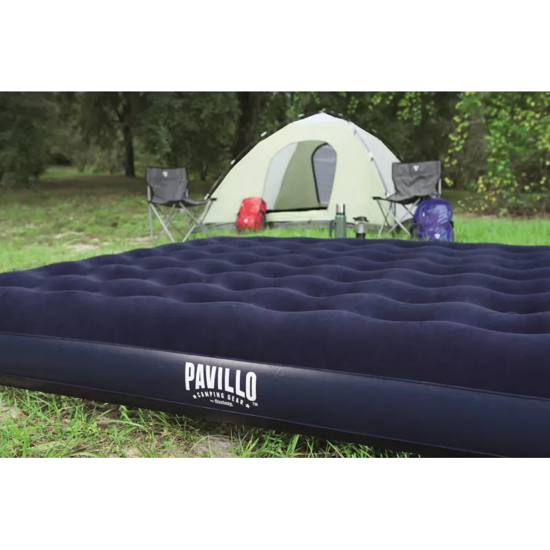 Bestway Flocked Airbed – King – 2,03 m x 1,83 m x 22 cm, Colchão duplo