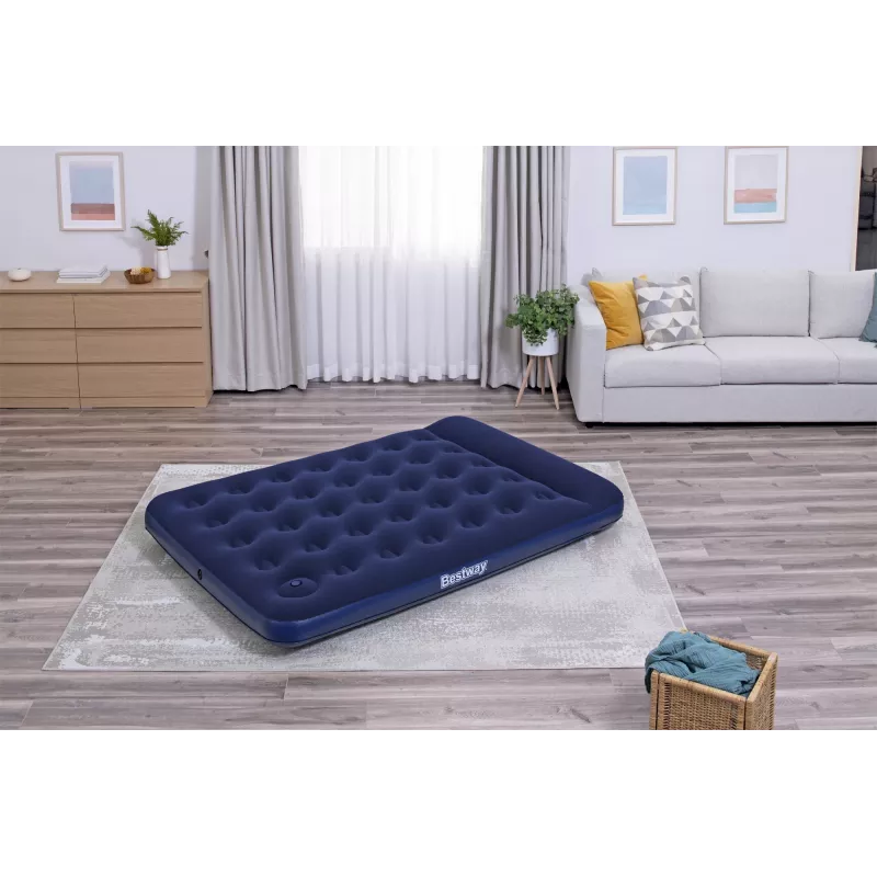 Bestway Colchão de ar Full com bomba de pé incorporada 1,91 m x 1,37 m x 28 cm