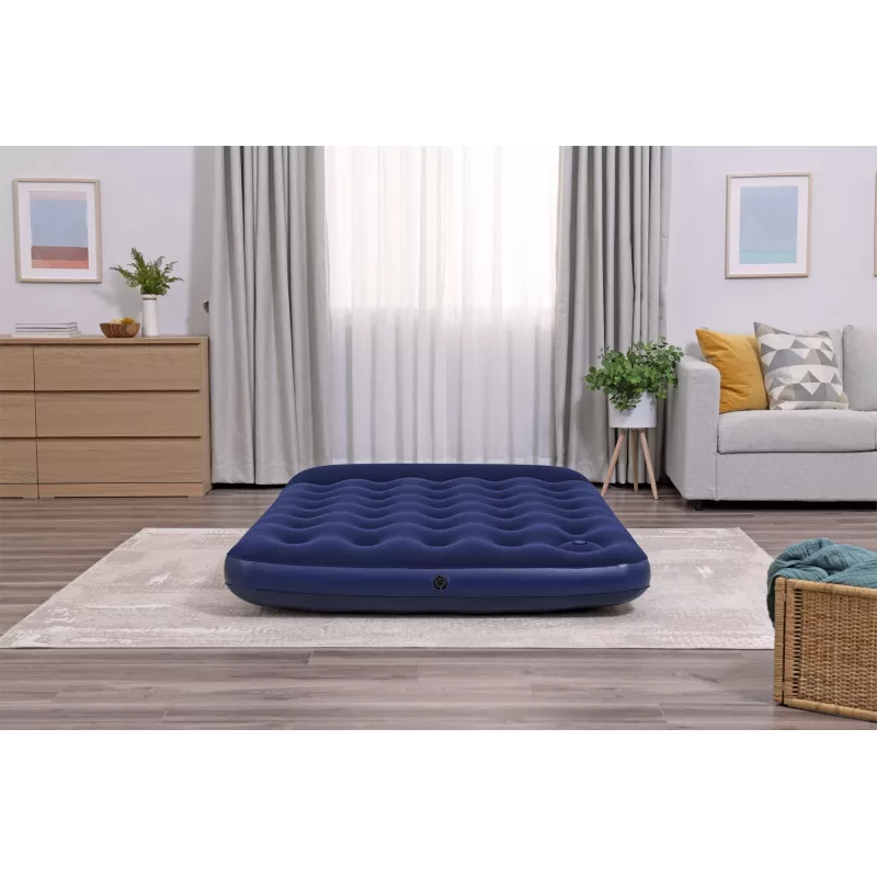 Bestway Colchão de ar Full com bomba de pé incorporada 1,91 m x 1,37 m x 28 cm