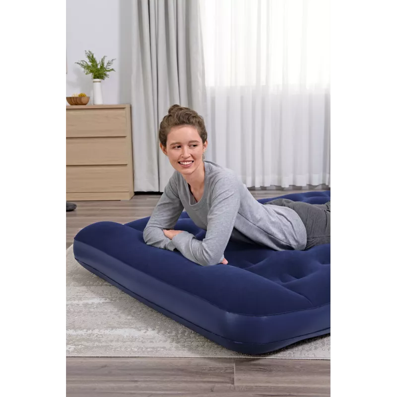 Bestway Colchão de ar Full com bomba de pé incorporada 1,91 m x 1,37 m x 28 cm