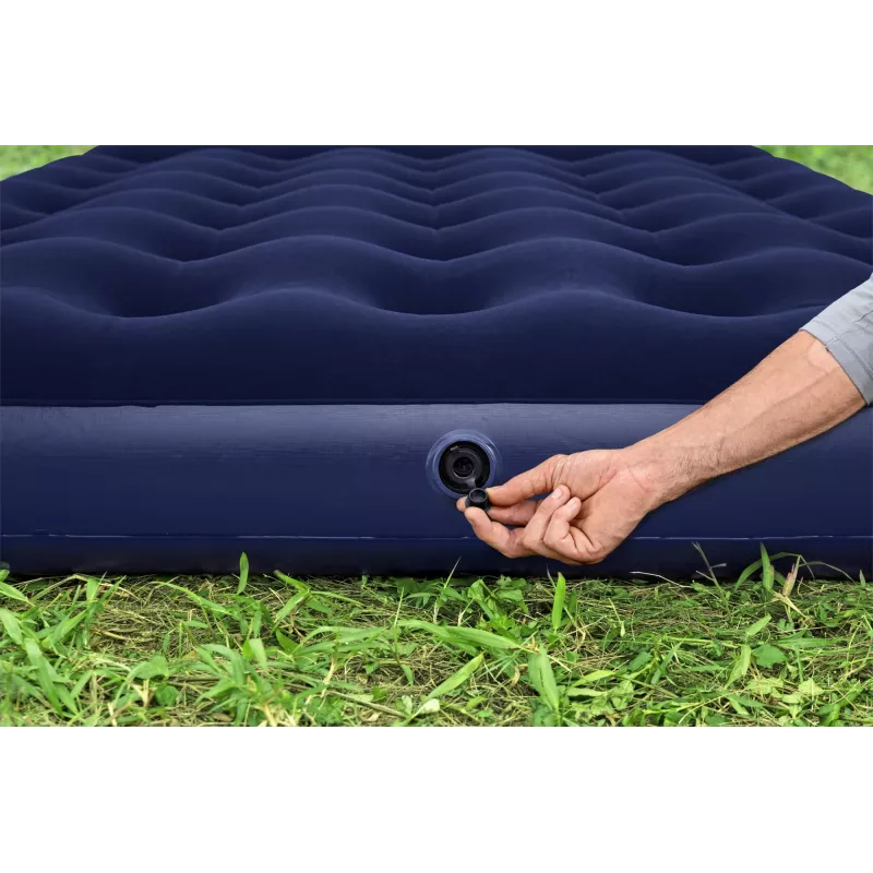 Bestway Colchão de ar Full com bomba de pé incorporada 1,91 m x 1,37 m x 28 cm
