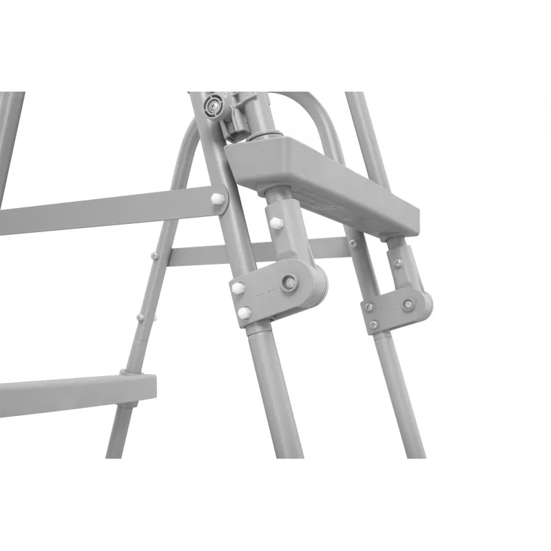Bestway Flip & Lock Escada para piscina elevada 1,07 m, Escada, Cinzento, Metal, 150 kg, 3 degraus, 107 cm