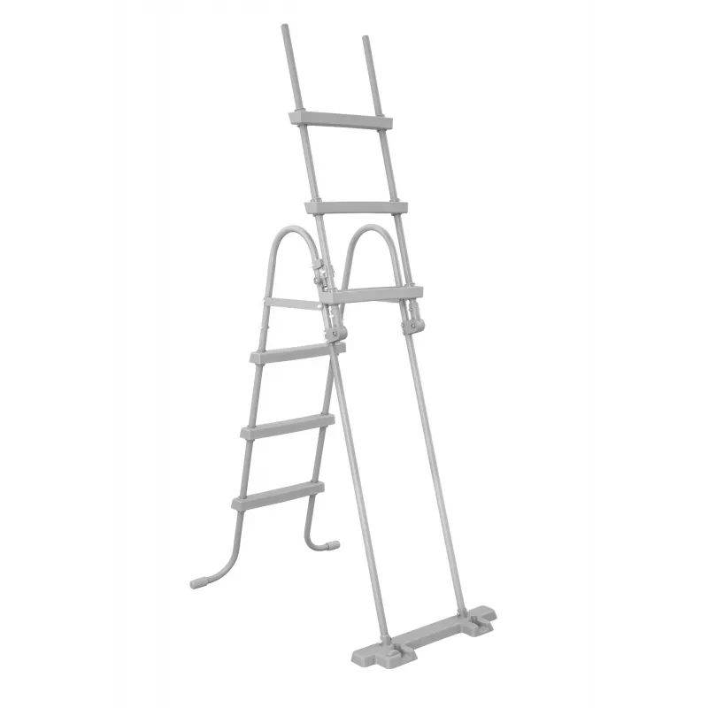 Bestway Flip & Lock Escada para piscina elevada 1,07 m, Escada, Cinzento, Metal, 150 kg, 3 degraus, 107 cm