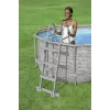 Bestway Flip & Lock Escada para piscina elevada 1,07 m, Escada, Cinzento, Metal, 150 kg, 3 degraus, 107 cm