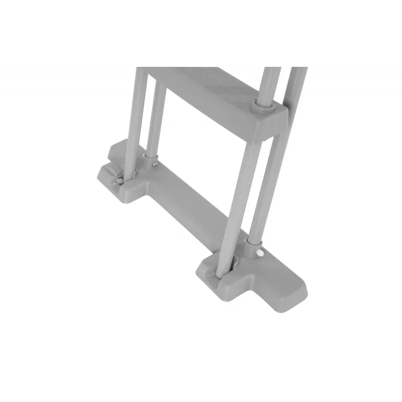 Bestway Flip & Lock Escada para piscina elevada 1,32 m, Escada, Cinzento, Metal, Plástico, 150 kg, 4 degraus, EN16582