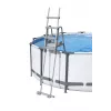 Bestway Flip & Lock Escada para piscina elevada 1,32 m, Escada, Cinzento, Metal, Plástico, 150 kg, 4 degraus, EN16582