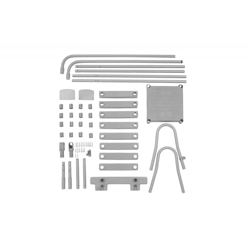 Bestway Flip & Lock Escada para piscina elevada 1,32 m, Escada, Cinzento, Metal, Plástico, 150 kg, 4 degraus, EN16582