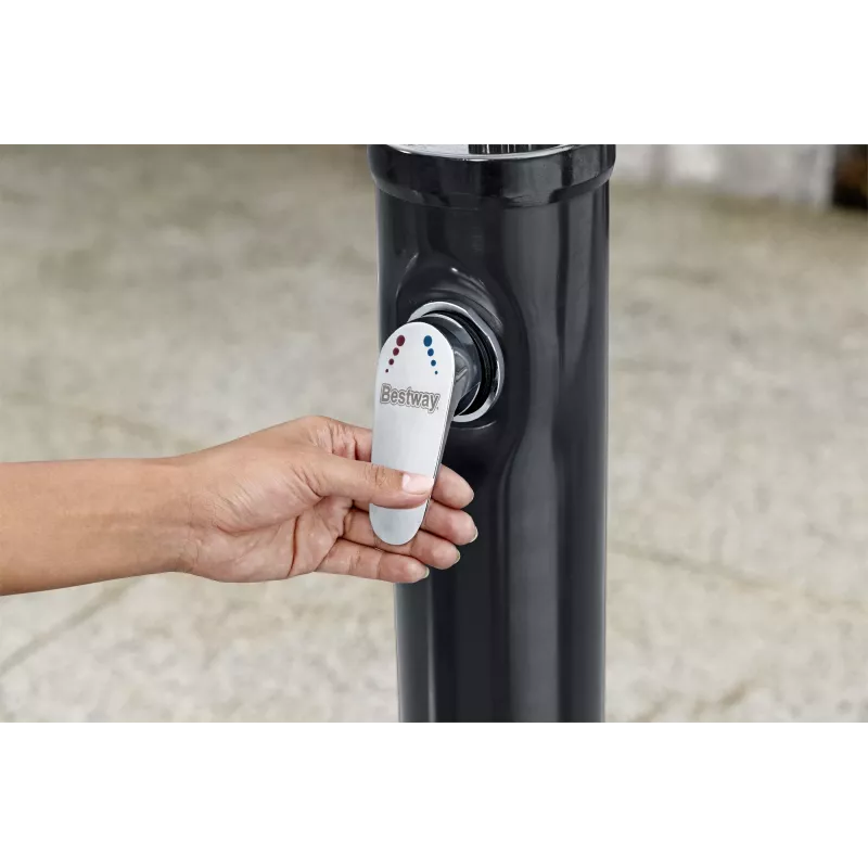 Bestway SolarFlow Duche exterior 8 L, autónomo, Preto, Aço inoxidável, 8 L, EN1112, 500 mm, 500 mm