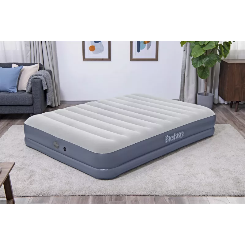Bestway Tritech Colchão de ar Queen com bomba recarregável 2,03 m x 1,52 m x 36 cm