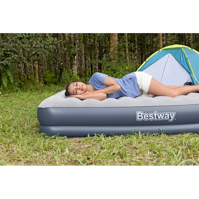 Bestway Tritech Colchão de ar Queen com bomba recarregável 2,03 m x 1,52 m x 36 cm