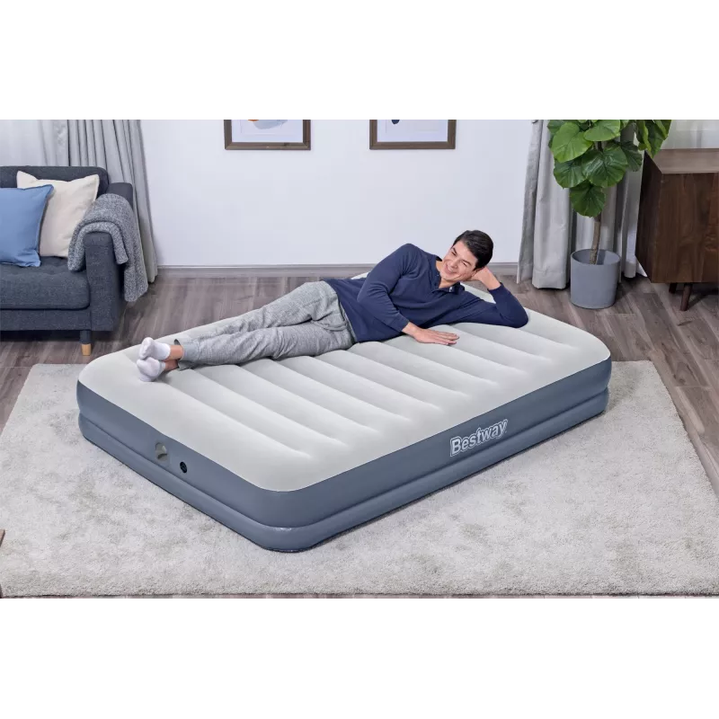 Bestway Tritech Colchão de ar Queen com bomba recarregável 2,03 m x 1,52 m x 36 cm