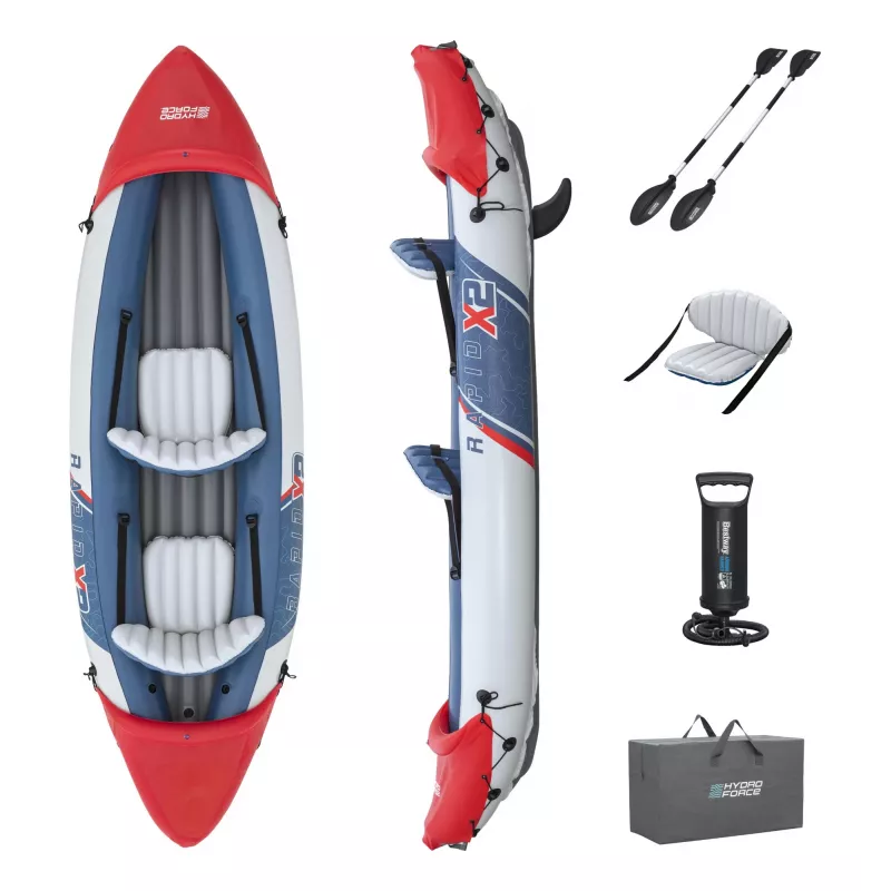 Bestway Hydro Force Rapid X2 Conjunto de caiaque insuflável para 2 pessoas 3,21 m