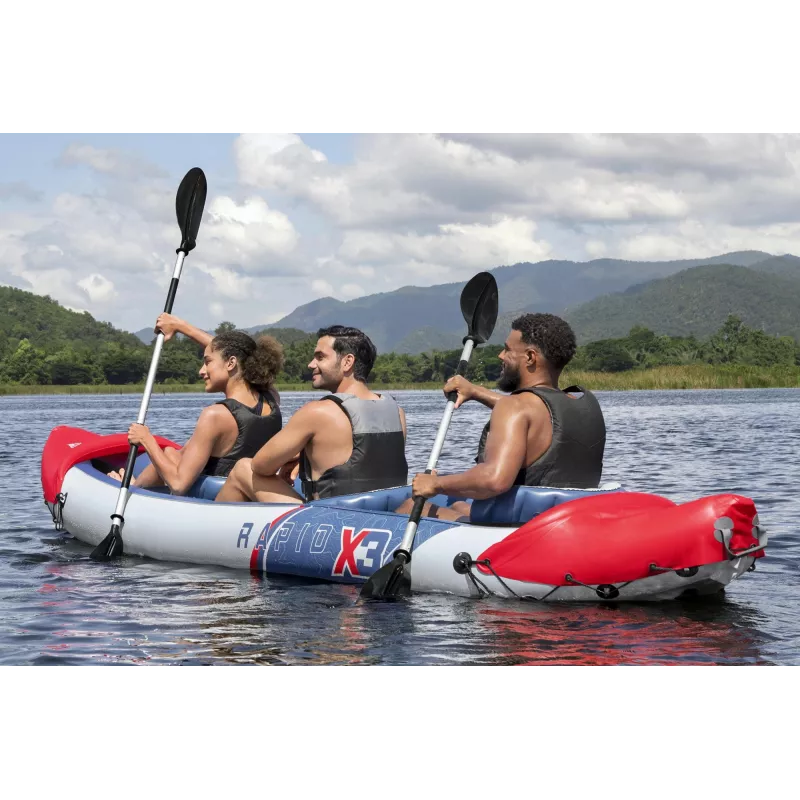 Bestway Hydro Force Rapid X3 Conjunto de caiaque insuflável para 3 pessoas 3,81 m