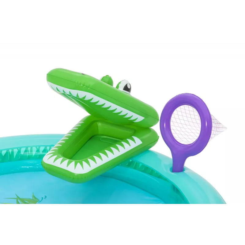 Bestway Crocodile Cove Centro de brincadeira aquática e piscina insuflável para crianças 2,24 m x 1,81 m x 72 cm