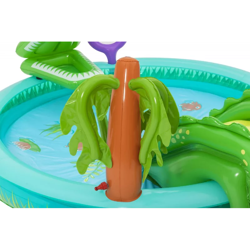 Bestway Crocodile Cove Centro de brincadeira aquática e piscina insuflável para crianças 2,24 m x 1,81 m x 72 cm