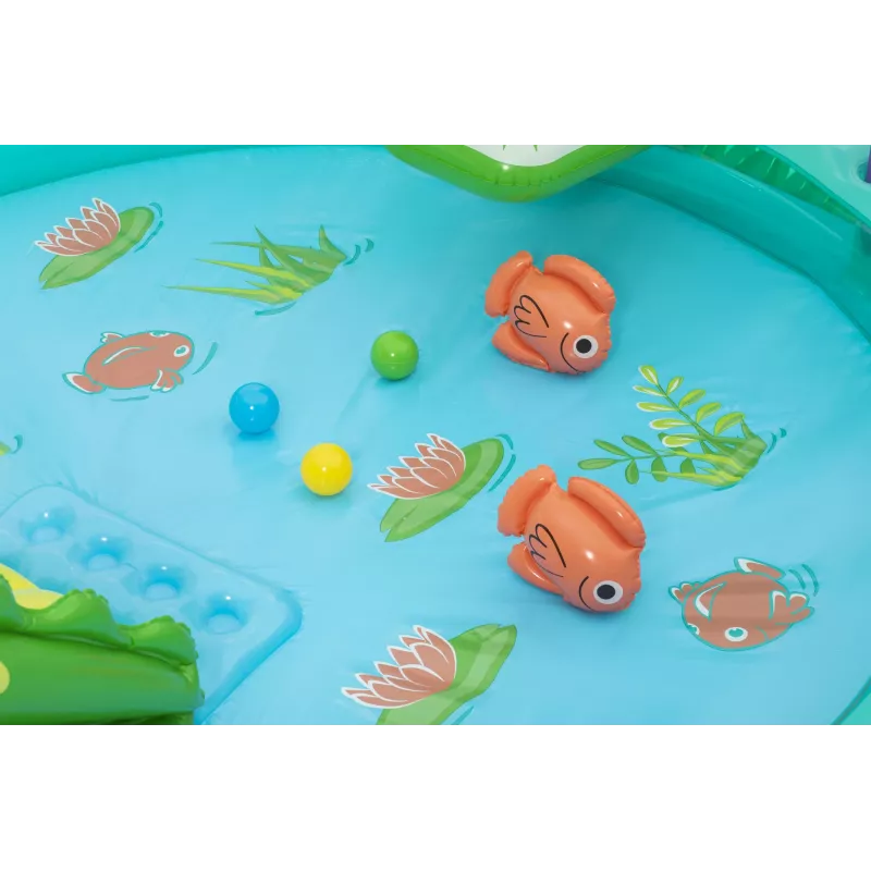 Bestway Crocodile Cove Centro de brincadeira aquática e piscina insuflável para crianças 2,24 m x 1,81 m x 72 cm