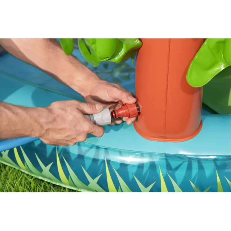 Bestway Crocodile Cove Centro de brincadeira aquática e piscina insuflável para crianças 2,24 m x 1,81 m x 72 cm