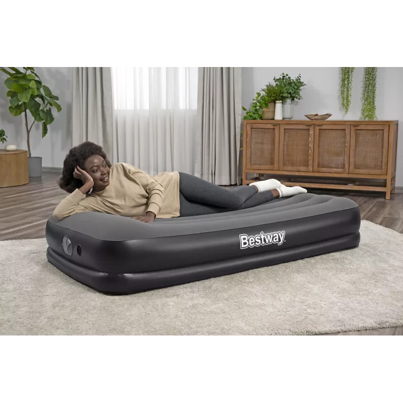 Bestway Tritech Colchão de ar Twin com bomba USB integrada 1,91 m x 97 cm x 36 cm