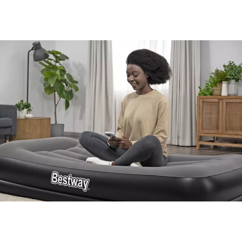 Bestway Tritech Colchão de ar Twin com bomba USB integrada 1,91 m x 97 cm x 36 cm
