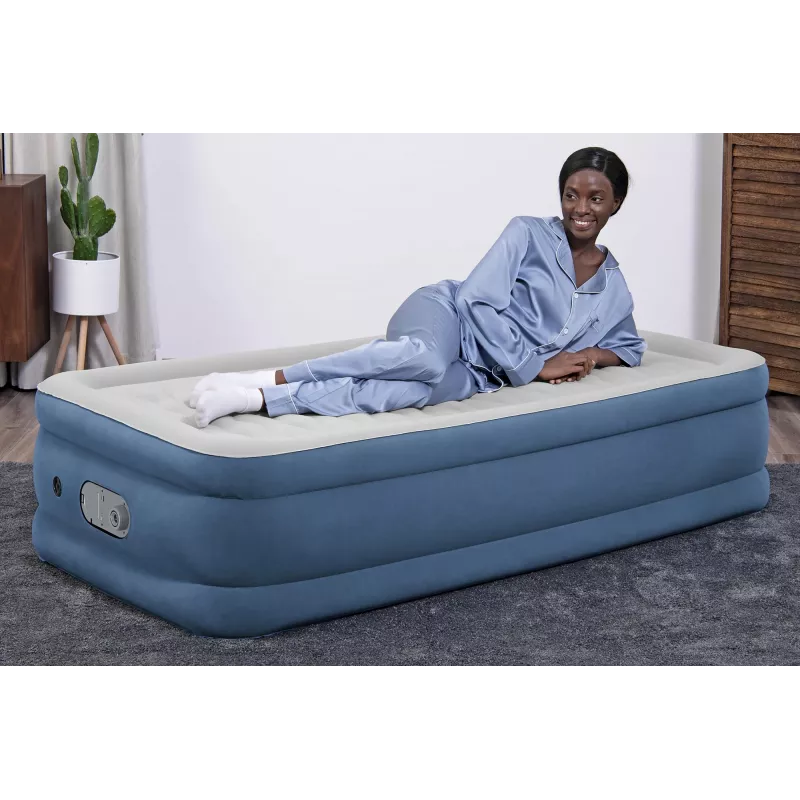 Bestway AlwayzAire Cama de ar Twin com bomba dupla integrada 1,91 m x 97 cm x 46 cm