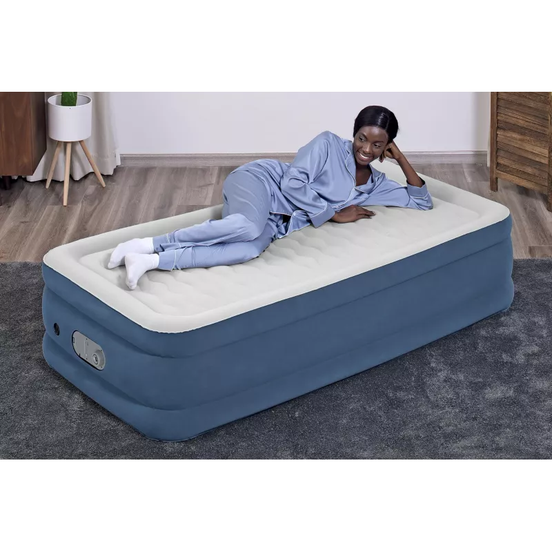 Bestway AlwayzAire Cama de ar Twin com bomba dupla integrada 1,91 m x 97 cm x 46 cm
