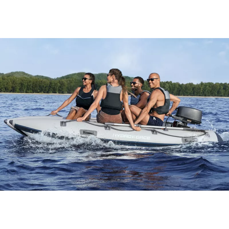 Bestway Hydro Force Beacon Elite Conjunto de barco desportivo insuflável para 5 pessoas 3,35 m