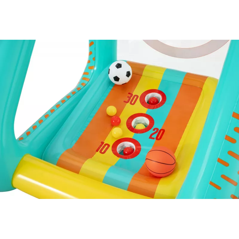 Bestway Perfect Aim Jogo de jardim insuflável 3 em 1, Centro de brincadeira insuflável, 5 ano(s), Policloreto de vinilo (PVC), Multicolor
