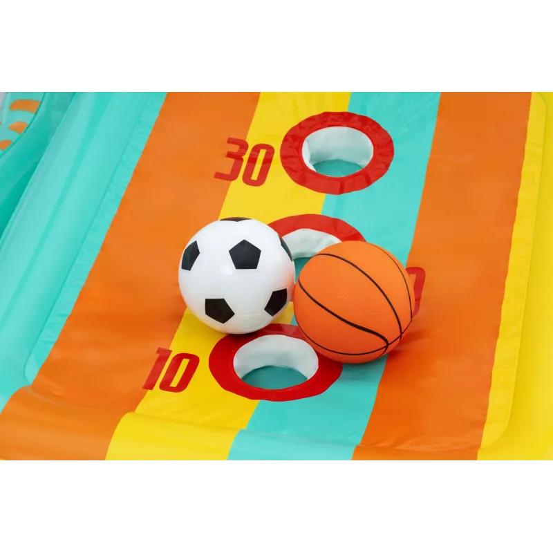 Bestway Perfect Aim Jogo de jardim insuflável 3 em 1, Centro de brincadeira insuflável, 5 ano(s), Policloreto de vinilo (PVC), Multicolor