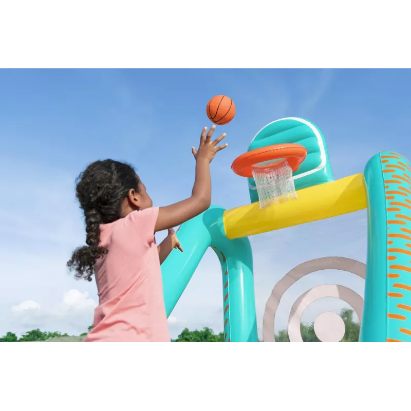 Bestway Perfect Aim Jogo de jardim insuflável 3 em 1, Centro de brincadeira insuflável, 5 ano(s), Policloreto de vinilo (PVC), Multicolor